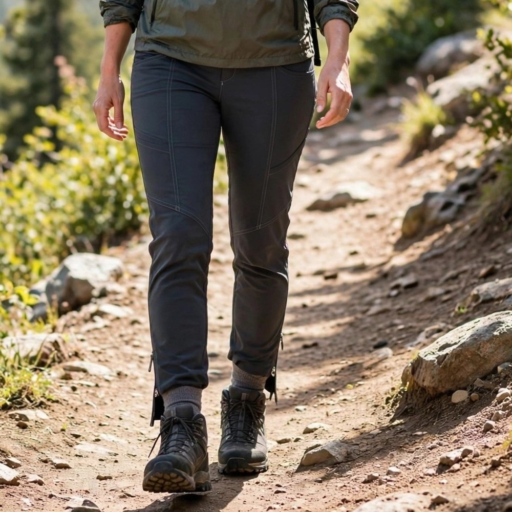 Royal Robbins Womens 6 Straight Leg Stretch Pants Charcoal Gray Hiking Outdoor